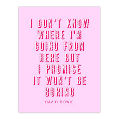 Artery8 Don't Know Where I'm Going Modern Pink Quote Wall Art Print 12X16"