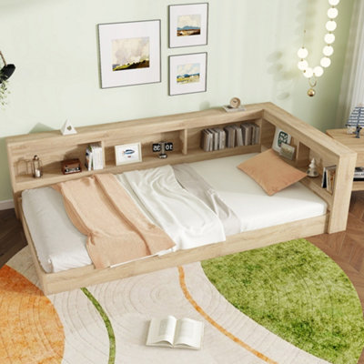 Btm 3Ft Storage Bed 90X190Cm White Oak Made Of Mdf And Plywood Frame For Kids Teens With Drawers from B&Q