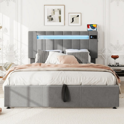 Btm Wooden 3Ft Kids Bed 90X190Cm Pine Mdf Plywood Safety Guardrail Storage Drawers Wheels Roof Shape White Natural Finish from B&Q