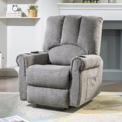 Btm 80" Grey L-Shaped Sectional Sofa With Removable Storage Ottoman2 PillowsFabric Couch For Living Room/apartment from B&Q