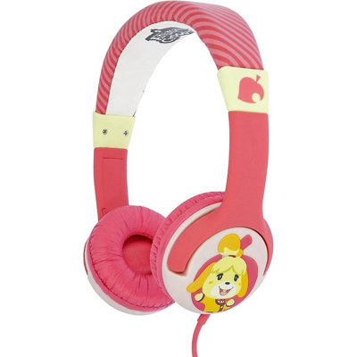Animal Crossing Childrens/kids Isabelle On-Ear Headphones Pink/yellow (One Size) from B&Q