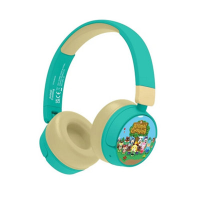 - Animal Crossing Childrens/kids Character Wireless Headphones Teal/cream (One Size)