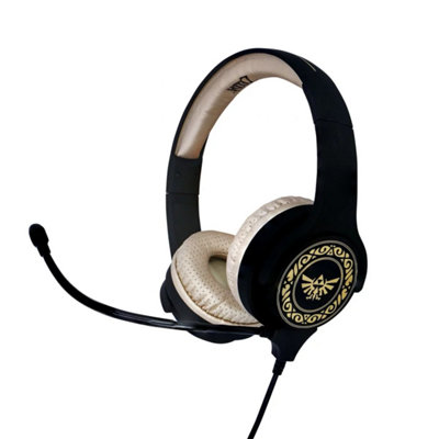 B&Q The Legend Of Zelda Childrens/Kids Logo Interactive Headphones (One Size) Black/Gold