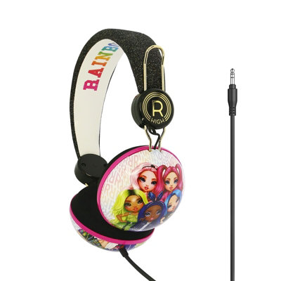 Rainbow High Childrens/kids On-Ear Headphones Black/white (One Size) from B&Q