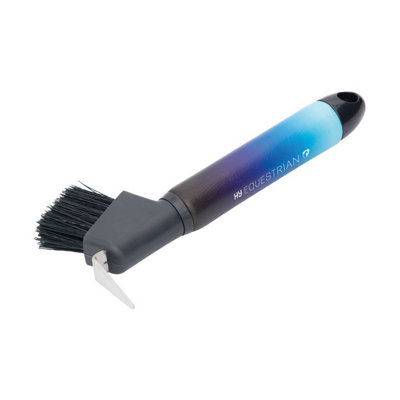 Hy Ombre Horse Hoof Pick & Brush Ocean Blue (One Size) from B&Q