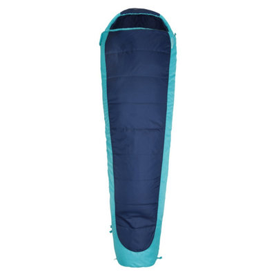 Mountain Warehouse Unisex Adult Microlite 500 Left Zip Midseason Mummy Sleeping Bag Blue (One Size) from B&Q