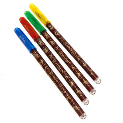 B&Q -  Hogwarts Houses Gel Pen Set (Pack Of 4) Blue/red/green/yellow (One Size)