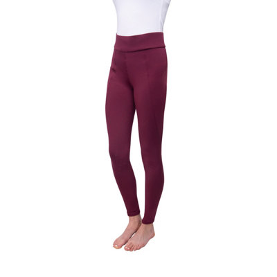 Hyperformance Womens/ladies Melton Horse Riding Tights Fig (L) from B&Q