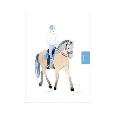 Deckled Edge Working Horse Notebook White/brown/blue (A6) from B&Q
