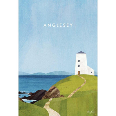Henry Rivers Anglesey Twr Mawr Lighthouse Plaque Multicoloured (59Cm X 40Cm) from B&Q