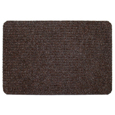 Groundsman Unisex Dark Brown Basic Ribbed Door Mat In | Size: 40 Cm X 60 Cm - Image 3