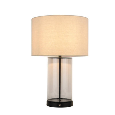 Edit Echo Usb Rechargeable Glass Touch Table Lamp Black from B&Q