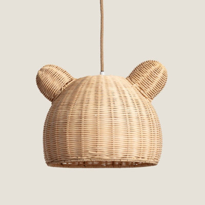 Edit Teddy Bear Rattan Ceiling Pendant Light Natural from B&Q
