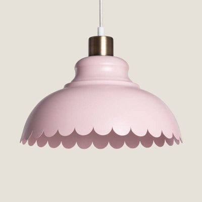 Edit Avery Scalloped Ceiling Pendant Light Pink from B&Q
