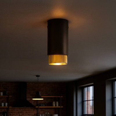 Portwest Westport Industrial Ceiling Spotlight Black from B&Q