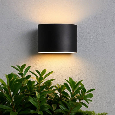 Edit Corfu Led Outdoor Wall Light Black from B&Q