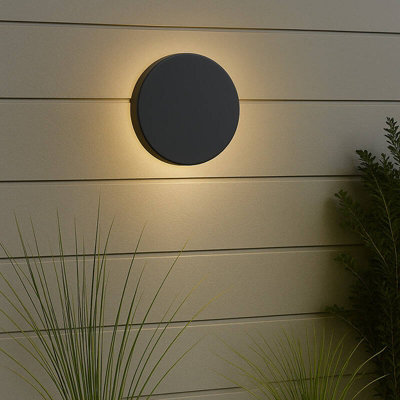 Portwest Westport Manly Led Outdoor Flush Wall Light Black from B&Q