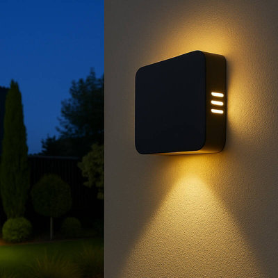 Edit Port Led Outdoor Flush Light Dark Grey from B&Q
