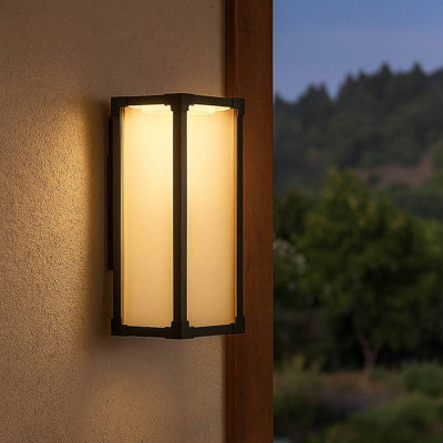 Edit Icaria Led Outdoor Flush Wall Light Dark Grey from B&Q