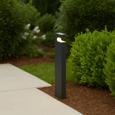 Edit Skiathos Led Outdoor Post Light Dark Grey from B&Q