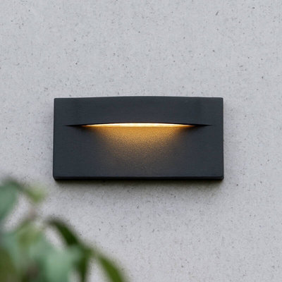 Edit Paxos Led Outdoor Flush Wall Light Dark Grey from B&Q