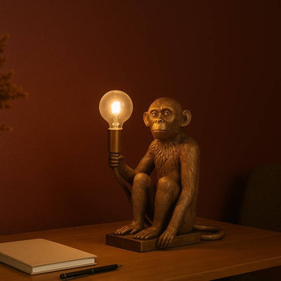 Edit Conor Usb Rechargeable Led Monkey Table Lamp Gold from B&Q