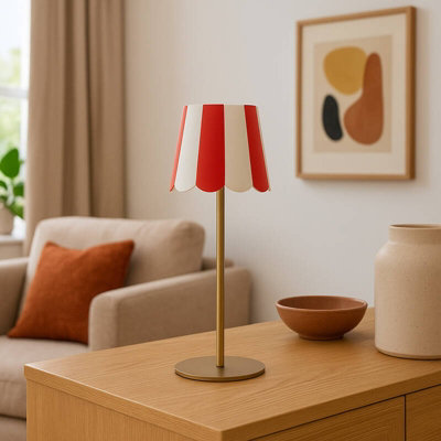 Edit Showman Usb Rechargeable Battery Operated Led Touch Table Lamp Gold