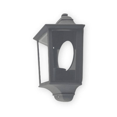 Edit Coastal Riviera Half Lantern Outdoor Wall Light Anthracite from B&Q