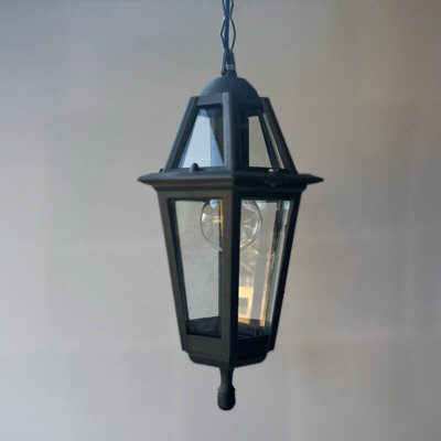 Edit Coastal Boscastle Pendant Porch Lantern Anthracite from B&Q
