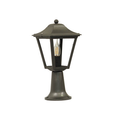 Edit Coastal Pebble Outdoor Pedestal Light Anthracite from B&Q