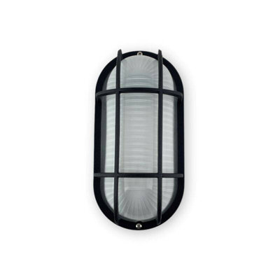 Edit Coastal Tenby Outdoor Flush Wall Light Black from B&Q