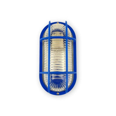 Edit Coastal Swell Outdoor Flush Wall Light Blue from B&Q