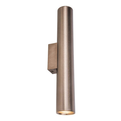 Portwest Westport Sleek 350 Up & Down Wall Light Bronze from B&Q