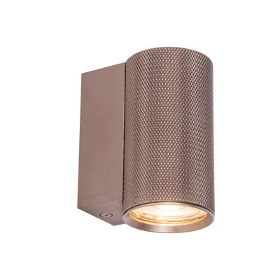 Portwest Westport Moto Knurl Wall Light Bronze from B&Q