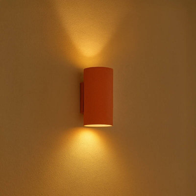 Portwest Westport Moto Knurl Ridged Wall Light Terracota from B&Q