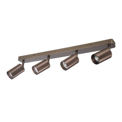 Portwest Westport Moto Knurl 4 Light Spotlight Bar Bronze from B&Q