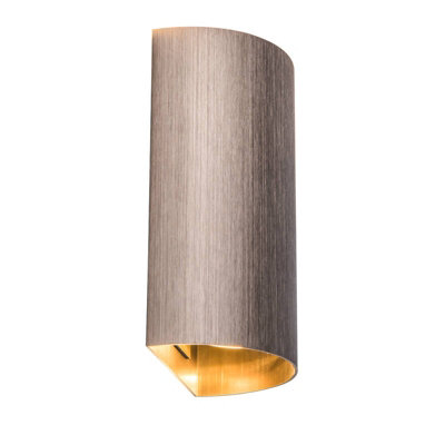Portwest Westport Curve Up & Down Wall Light Bronze from B&Q