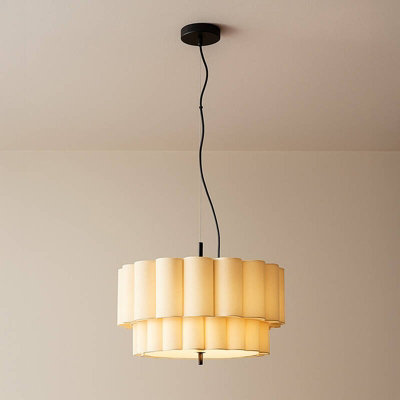 Wisteria Soho Ceiling Pendant Light Black / Natural from B&Q