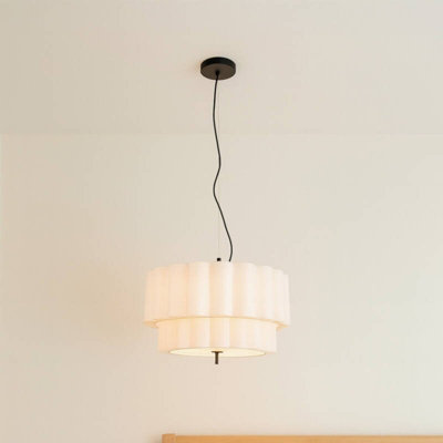 Wisteria Soho Ceiling Pendant Light Black / White from B&Q