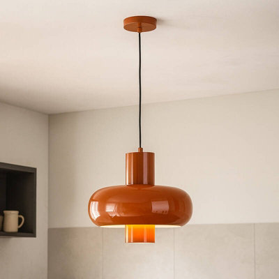 Edit Mush Ceiling Pendant Light Brown from B&Q