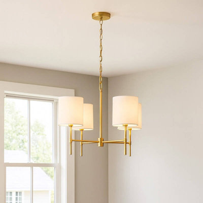 Wisteria Ava 4 Arm Ceiling Pendant Light Gold from B&Q