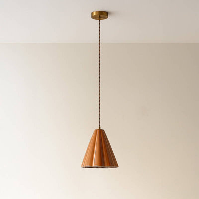 Edit Iris Ceramic Ceiling Pendant Light Terracota from B&Q