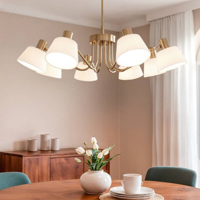 Edit Magda 8 Light Multi Arm Ceiling Pendant Light White from B&Q