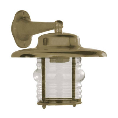 Portwest Westport Nantucket Coastal Outdoor Wall Light Brass from B&Q