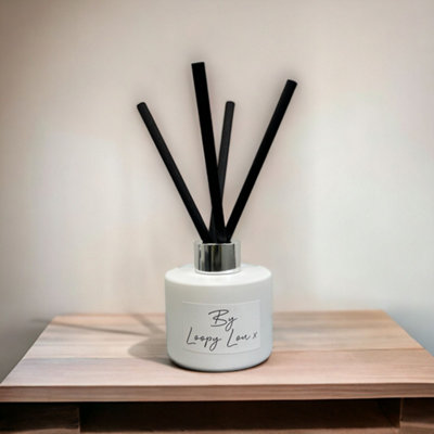 60 Second Makeover Limited Naked Luxury Reed Diffuser Highly Fragranced Scented White With Black Reeds from B&Q