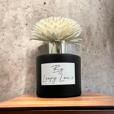 60 Second Makeover Limited Frosted Plum Luxury Flower Diffuser Highly Fragranced Scented Black With Flower from B&Q
