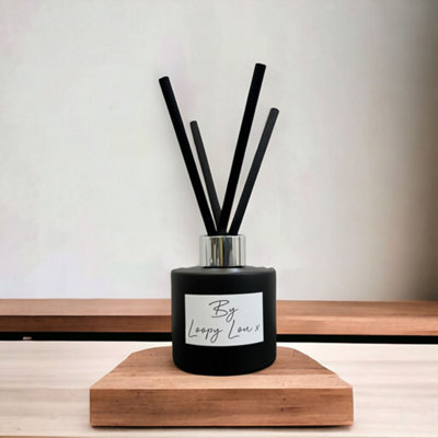60 Second Makeover Limited Strawberries And Cream Luxury Reed Diffuser Highly Fragranced Scented Black With Black Reeds from B&Q