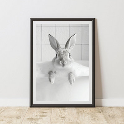 60 Second Makeover Limited Bunny In The Bath Animal Print A4 Size from B&Q