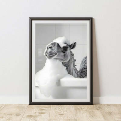 60 Second Makeover Limited Camel In The Bath Animal Print A4 Size from B&Q