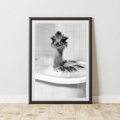 60 Second Makeover Limited Emu In The Bath Animal Print A3 Size from B&Q